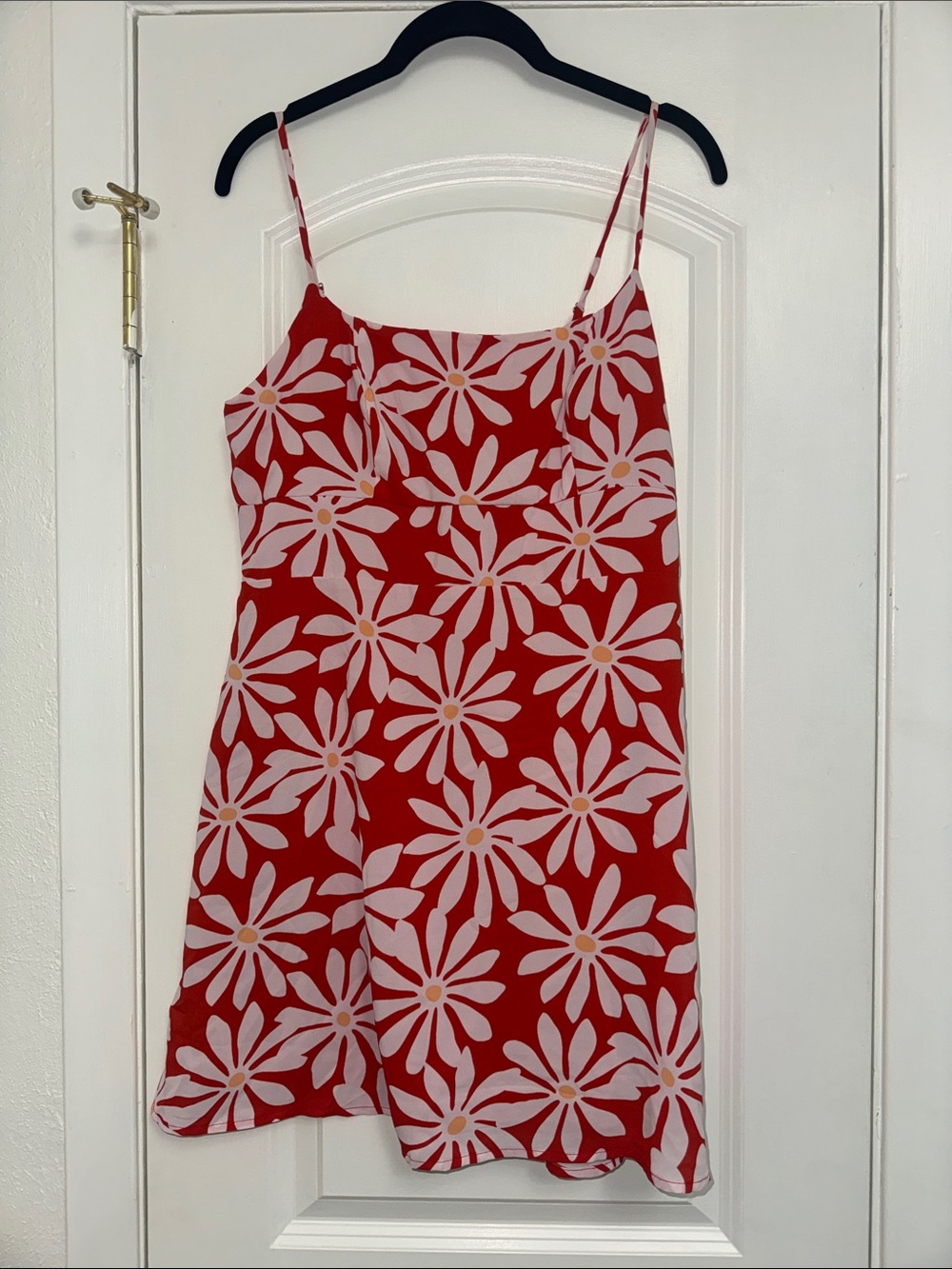 F21 Red Groovy Flower Print Dress